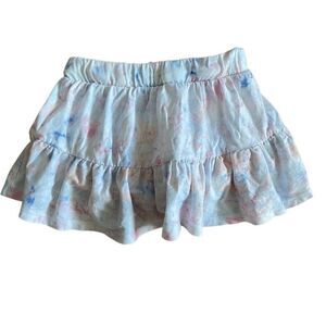 Cat & Jack Girl’s Tie-Dye Drawstring Cotton Blend Tiered Skort Size XS 4/5